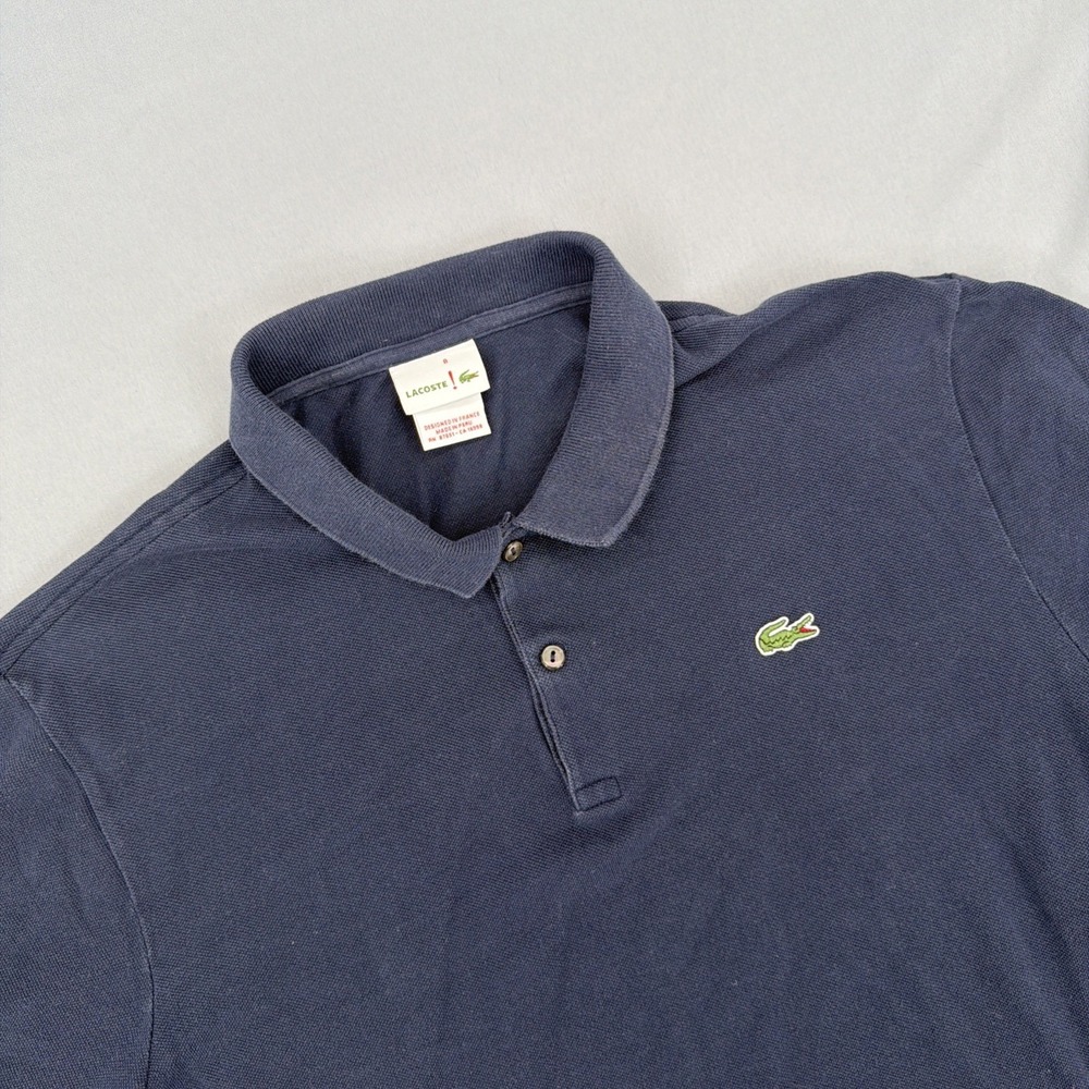 Vintage 90s/Y2K Navy Blue Lacoste Polo Shirt Sz 8 / XL Crocodile Prep